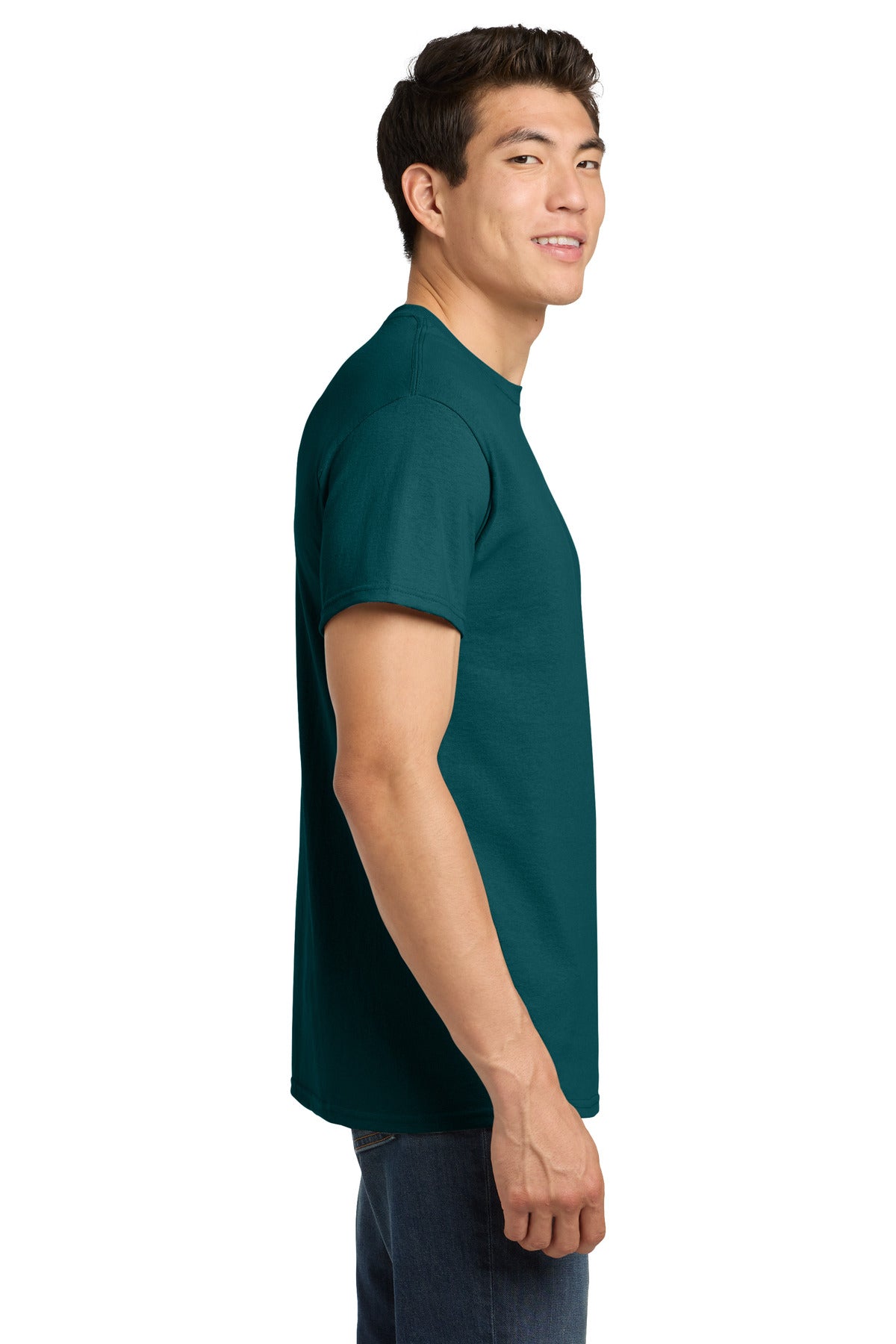 Gildan - Heavy Cotton 100% Cotton T-Shirt. 5000 - Fan Marine Green - side