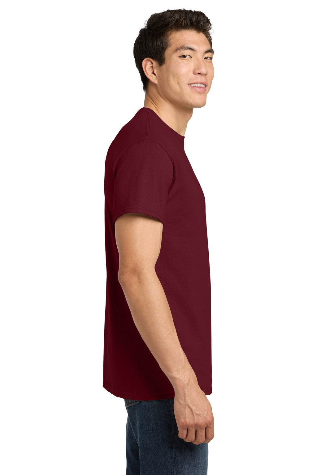 Gildan - Heavy Cotton 100% Cotton T-Shirt. 5000 - Garnet - side