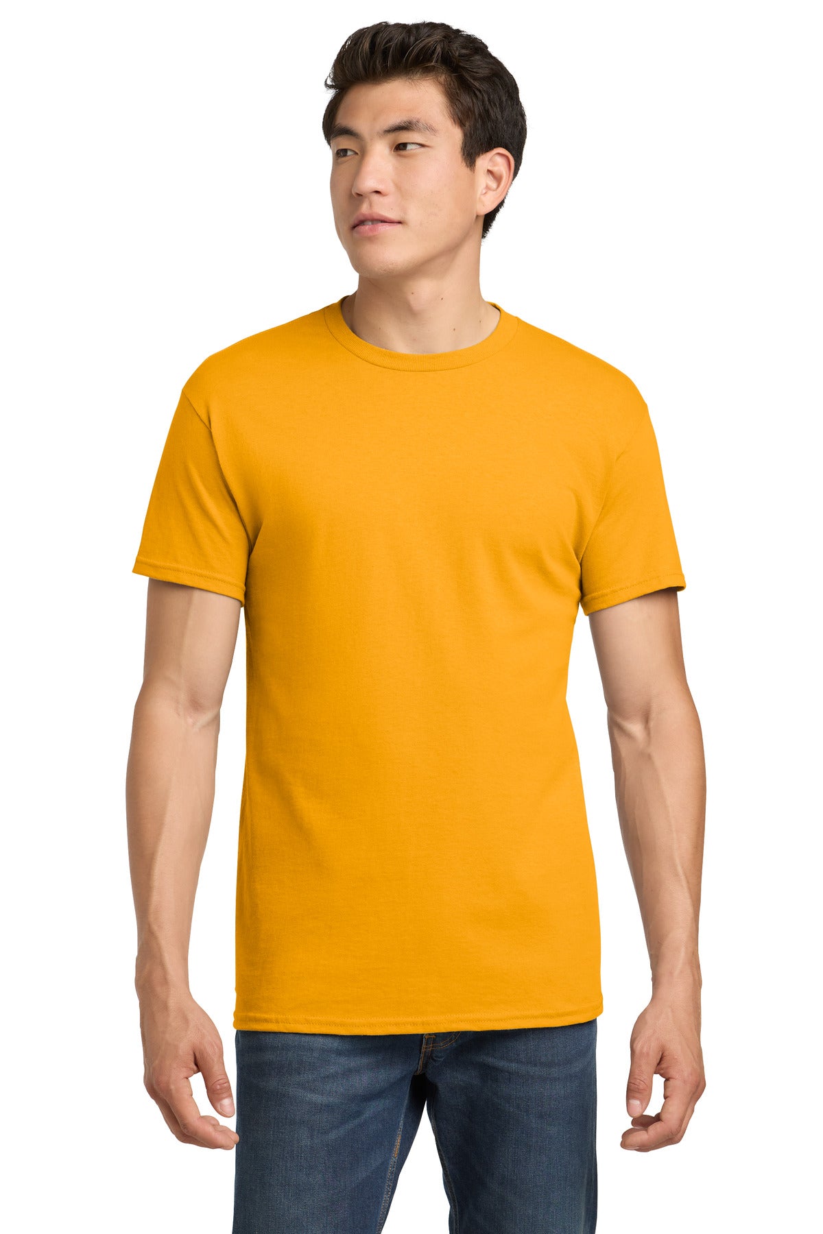 Gildan - Heavy Cotton 100% Cotton T-Shirt. 5000 - Gold - front