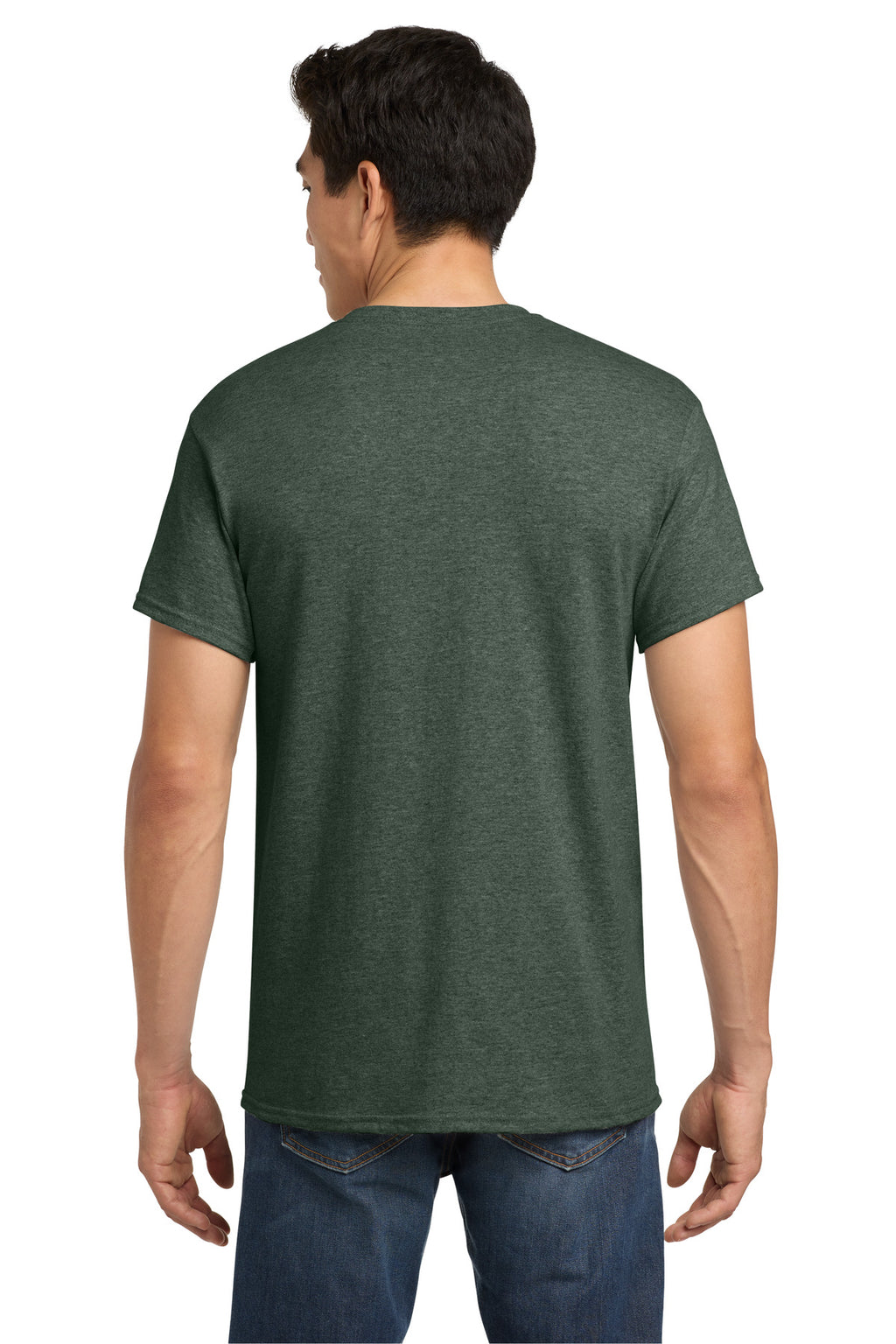 Gildan - Heavy Cotton 100% Cotton T-Shirt. 5000 - Heather Military Green - back