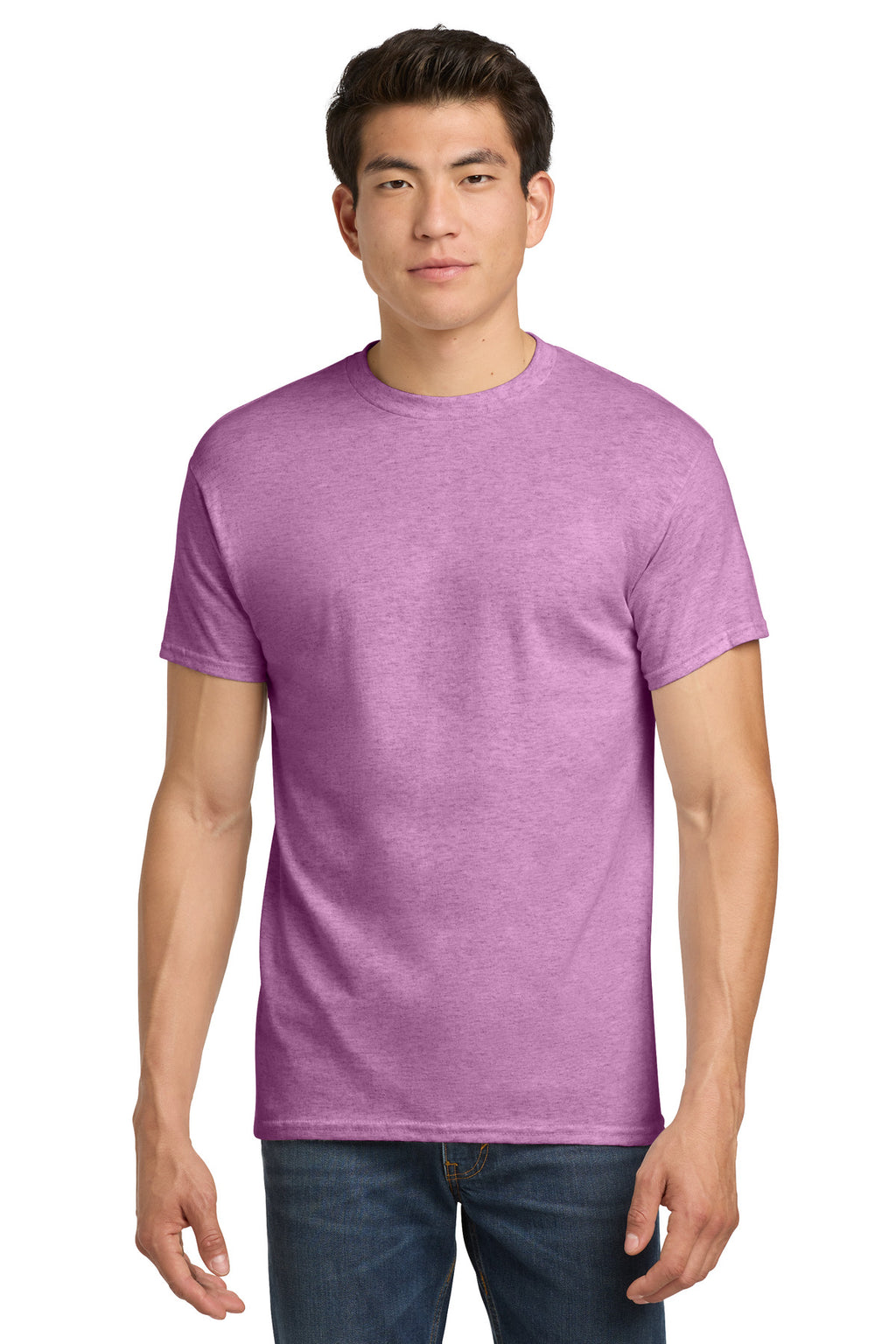 Gildan - Heavy Cotton 100% Cotton T-Shirt. 5000 - Heather Radiant Orchid - front