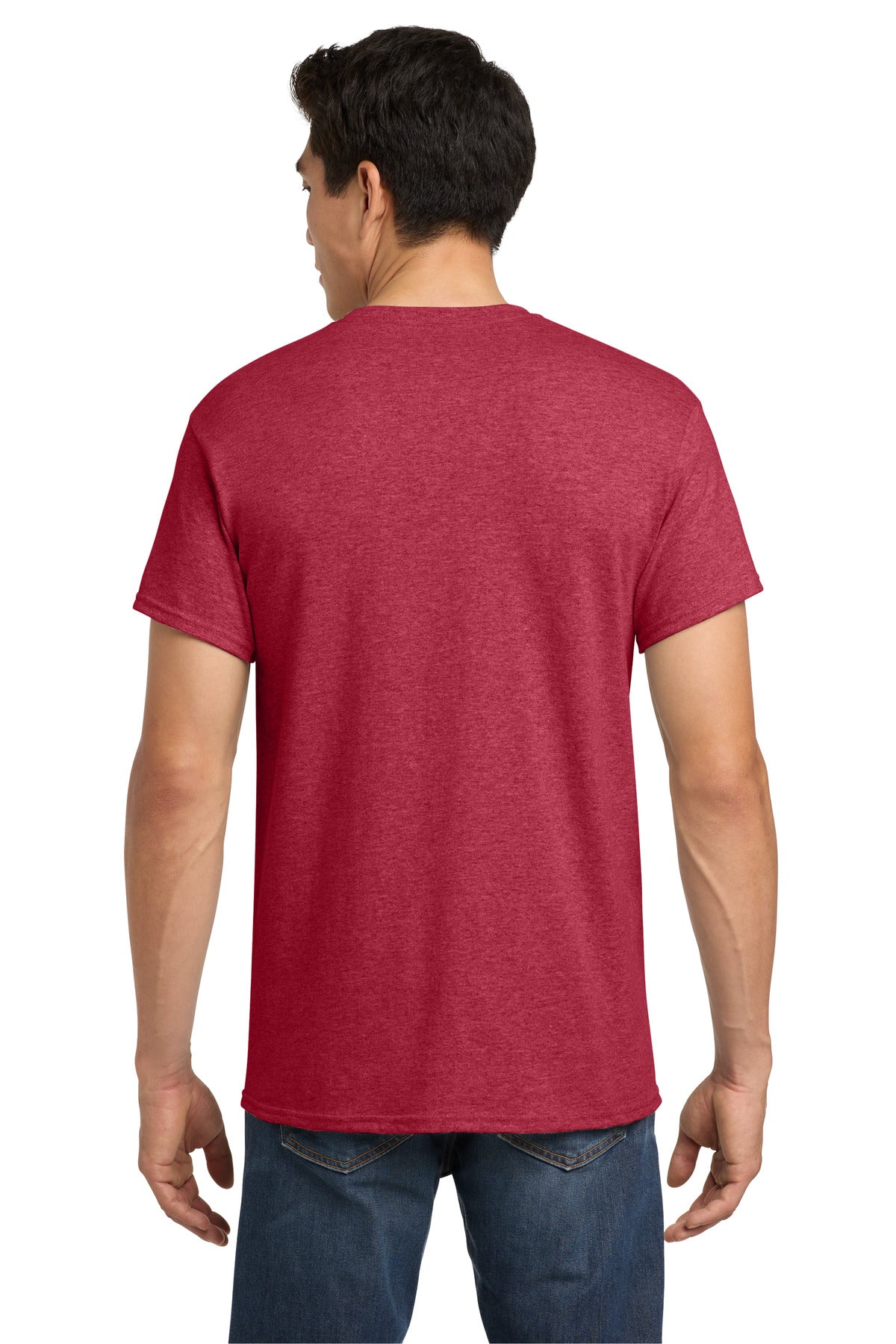 Gildan - Heavy Cotton 100% Cotton T-Shirt. 5000 - Heather Red - back