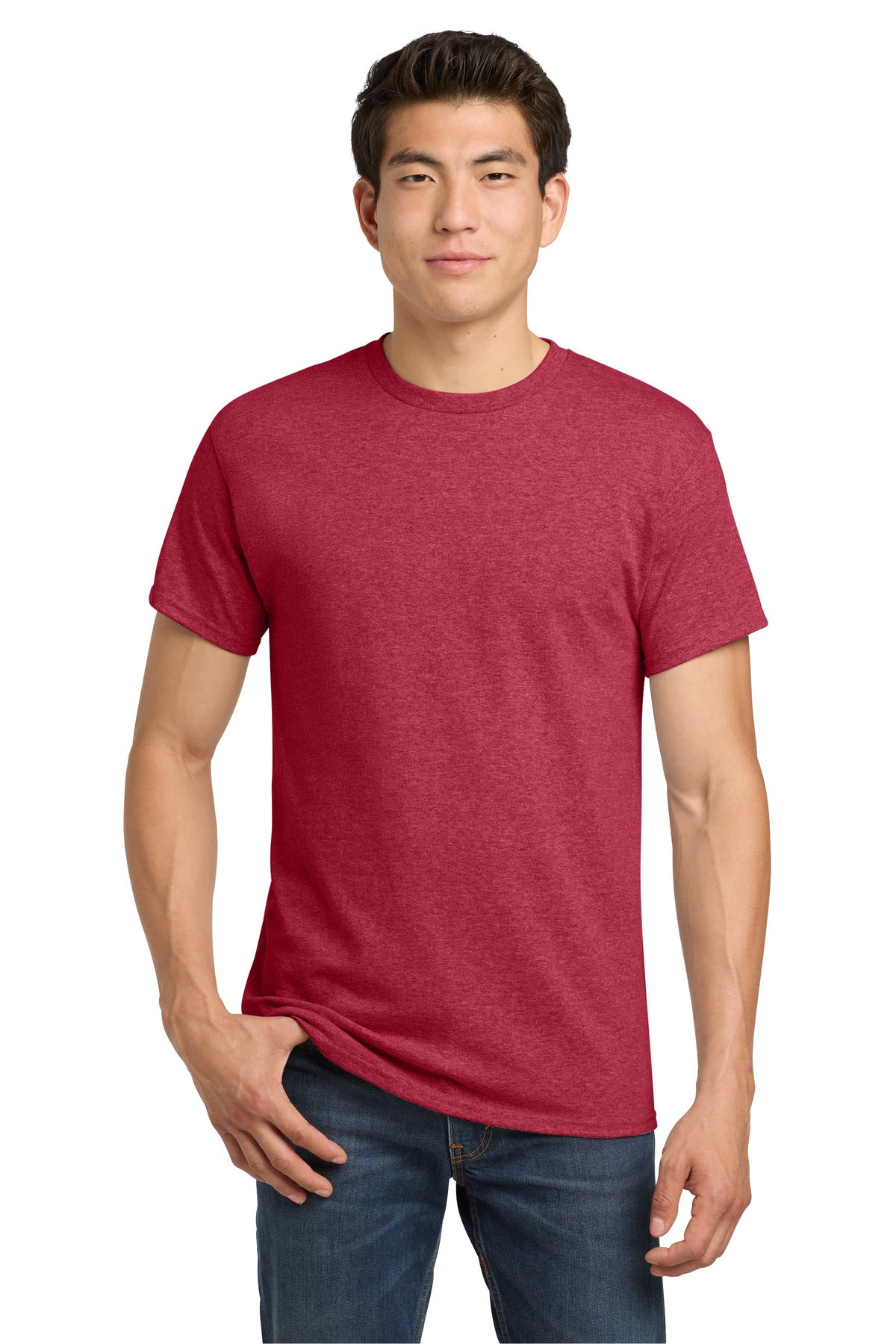 Gildan - Heavy Cotton 100% Cotton T-Shirt. 5000 - Heather Red - front