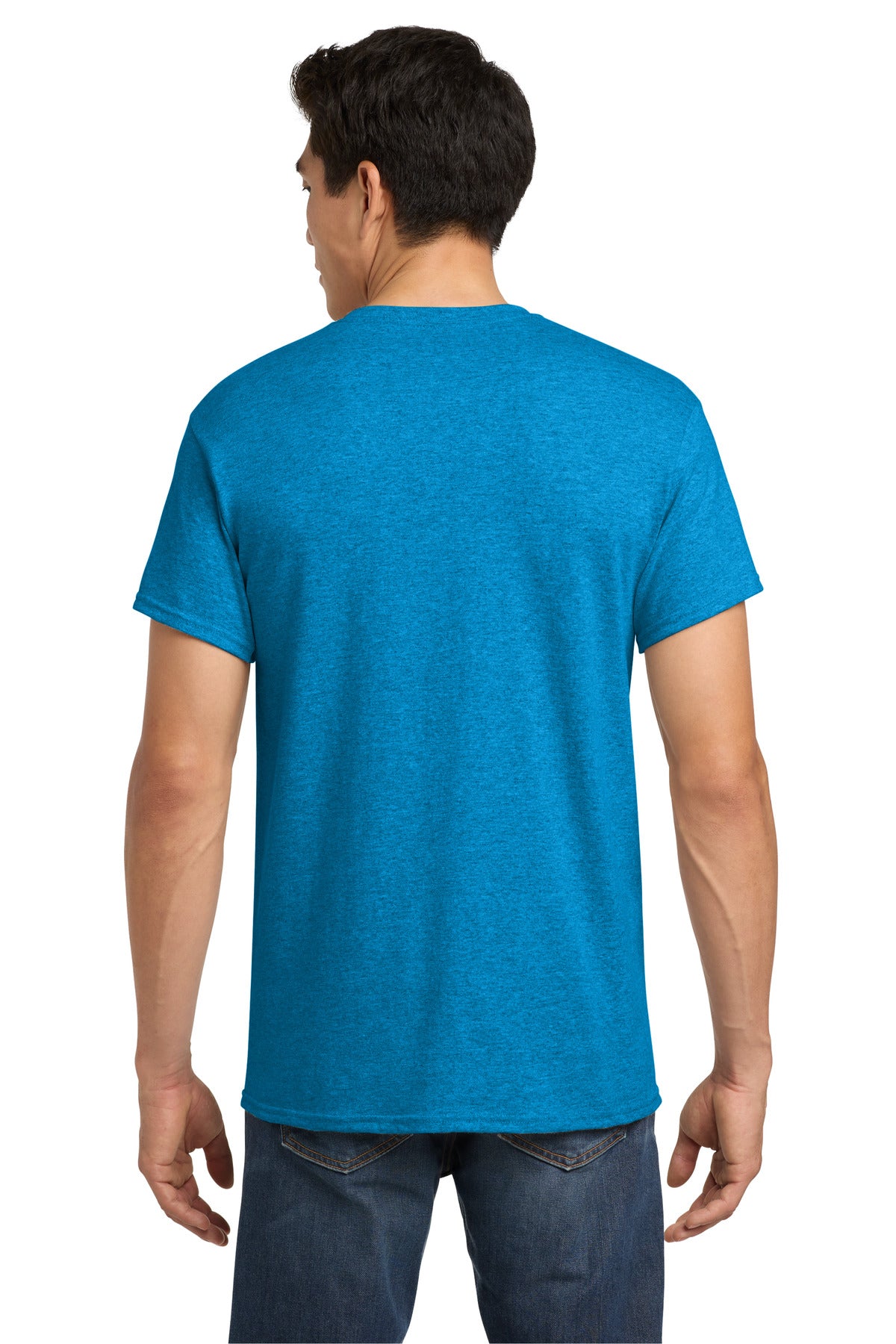 Gildan - Heavy Cotton 100% Cotton T-Shirt. 5000 - Heather Sapphire - back