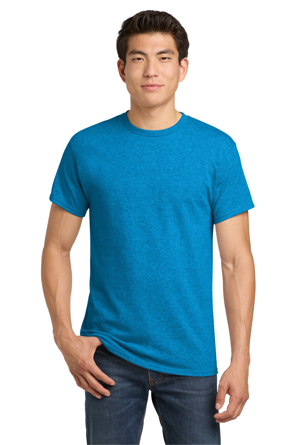 Gildan - Heavy Cotton 100% Cotton T-Shirt. 5000 - Heather Sapphire - front