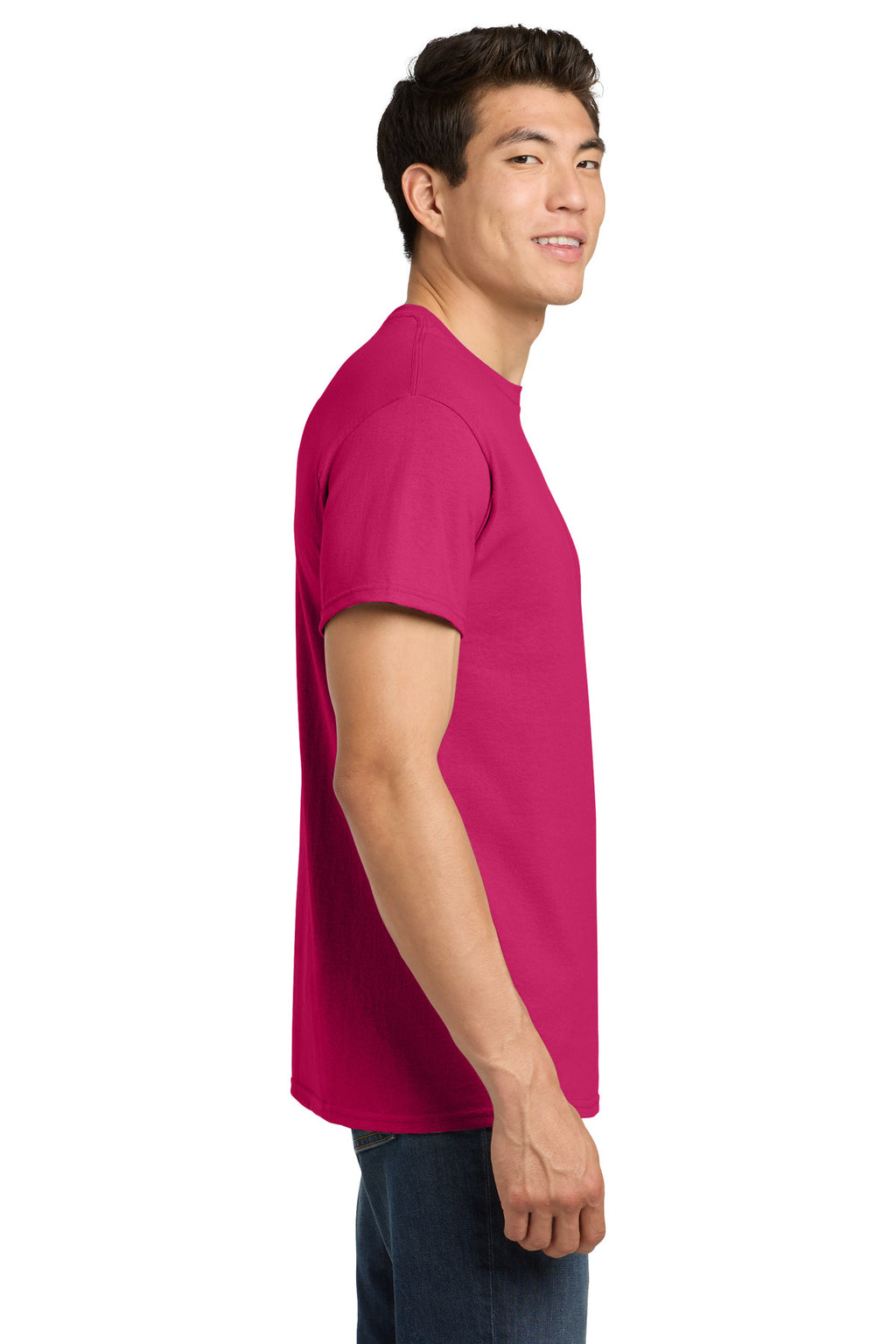 Gildan - Heavy Cotton 100% Cotton T-Shirt. 5000 - Heliconia - side