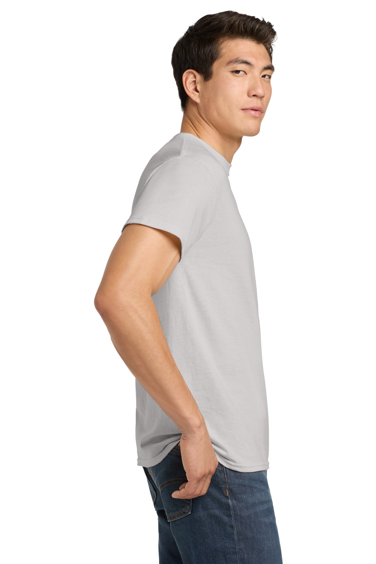 Gildan - Heavy Cotton 100% Cotton T-Shirt. 5000 - Ice Grey - side
