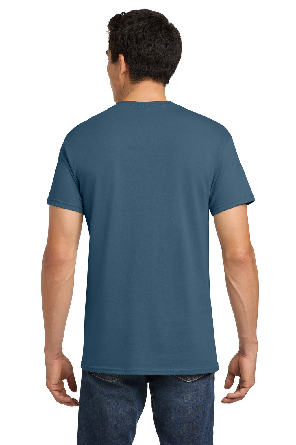 Gildan - Heavy Cotton 100% Cotton T-Shirt. 5000 - Indigo Blue - back