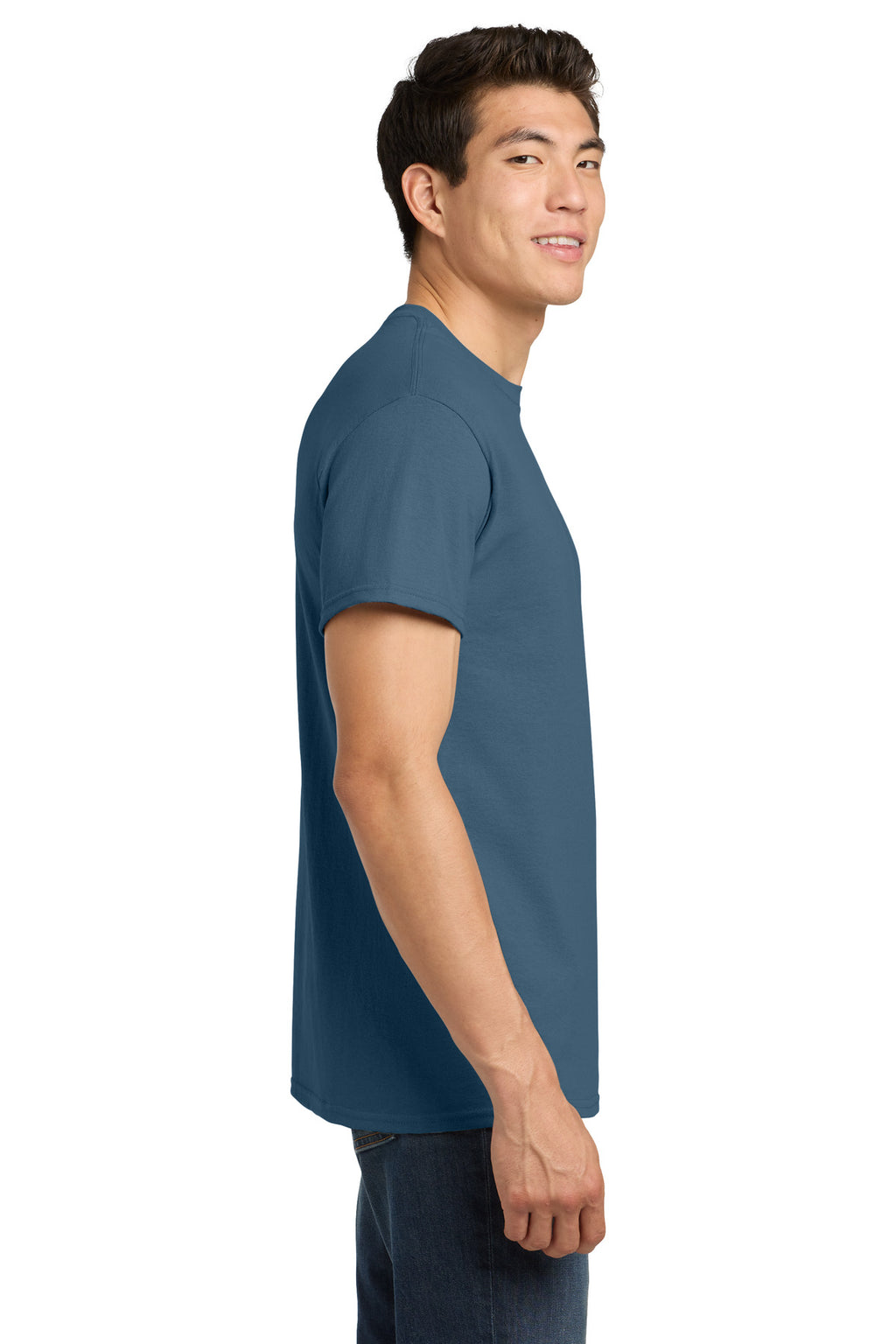 Gildan - Heavy Cotton 100% Cotton T-Shirt. 5000 - Indigo Blue - side