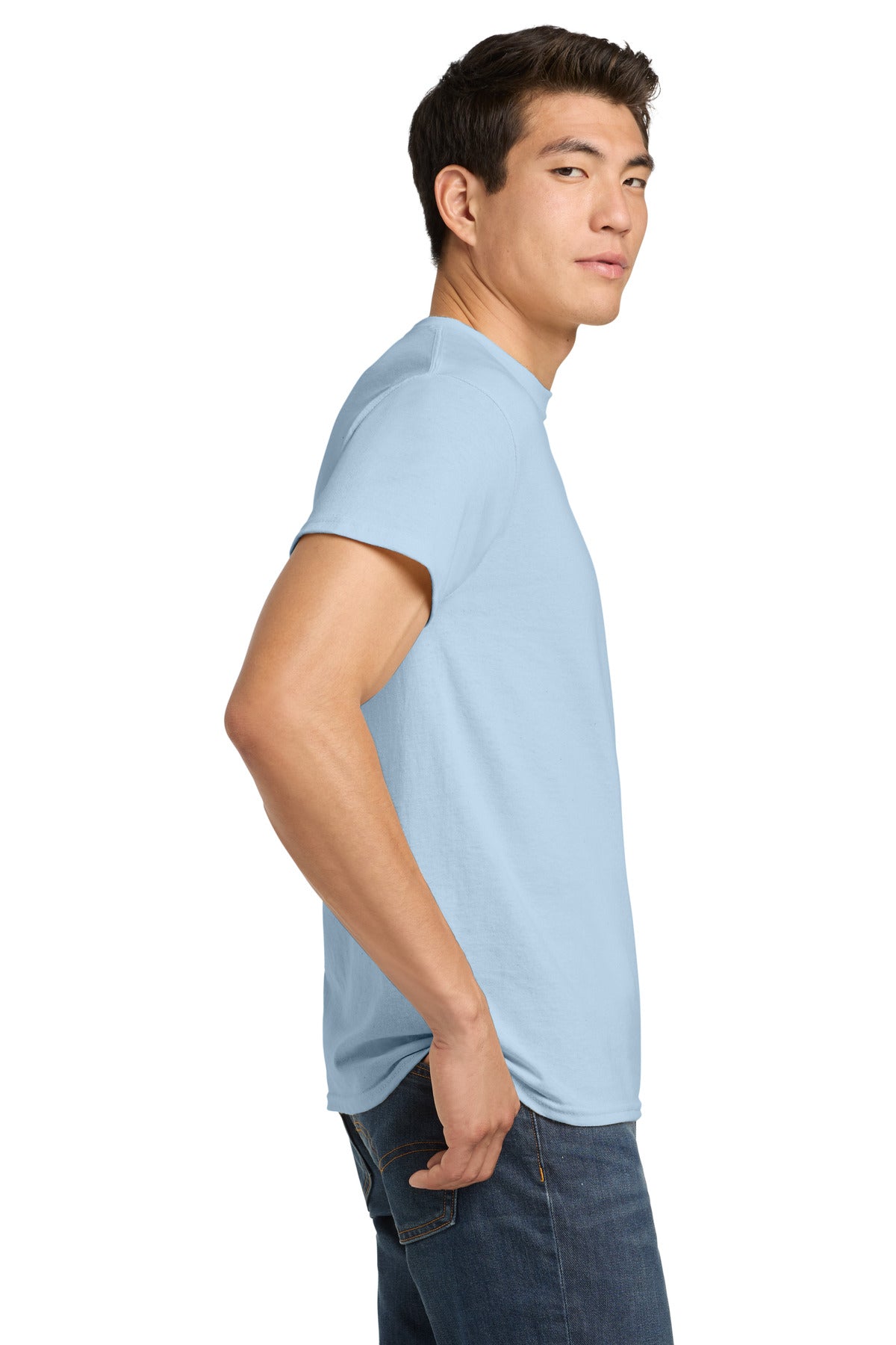 Gildan - Heavy Cotton 100% Cotton T-Shirt. 5000 - Light Blue - side
