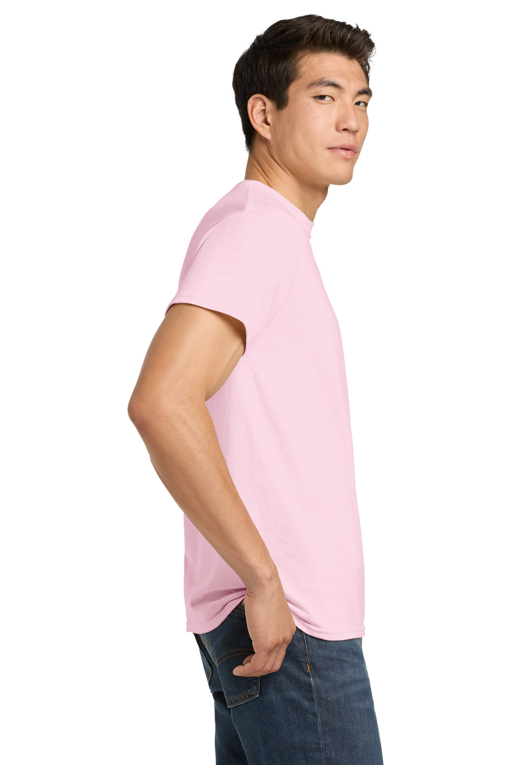 Gildan - Heavy Cotton 100% Cotton T-Shirt. 5000 - Light Pink - side