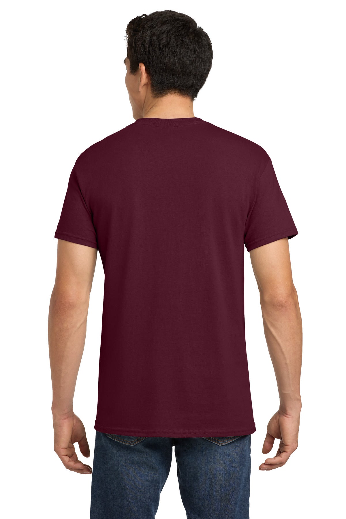 Gildan - Heavy Cotton 100% Cotton T-Shirt. 5000 - Maroon - back