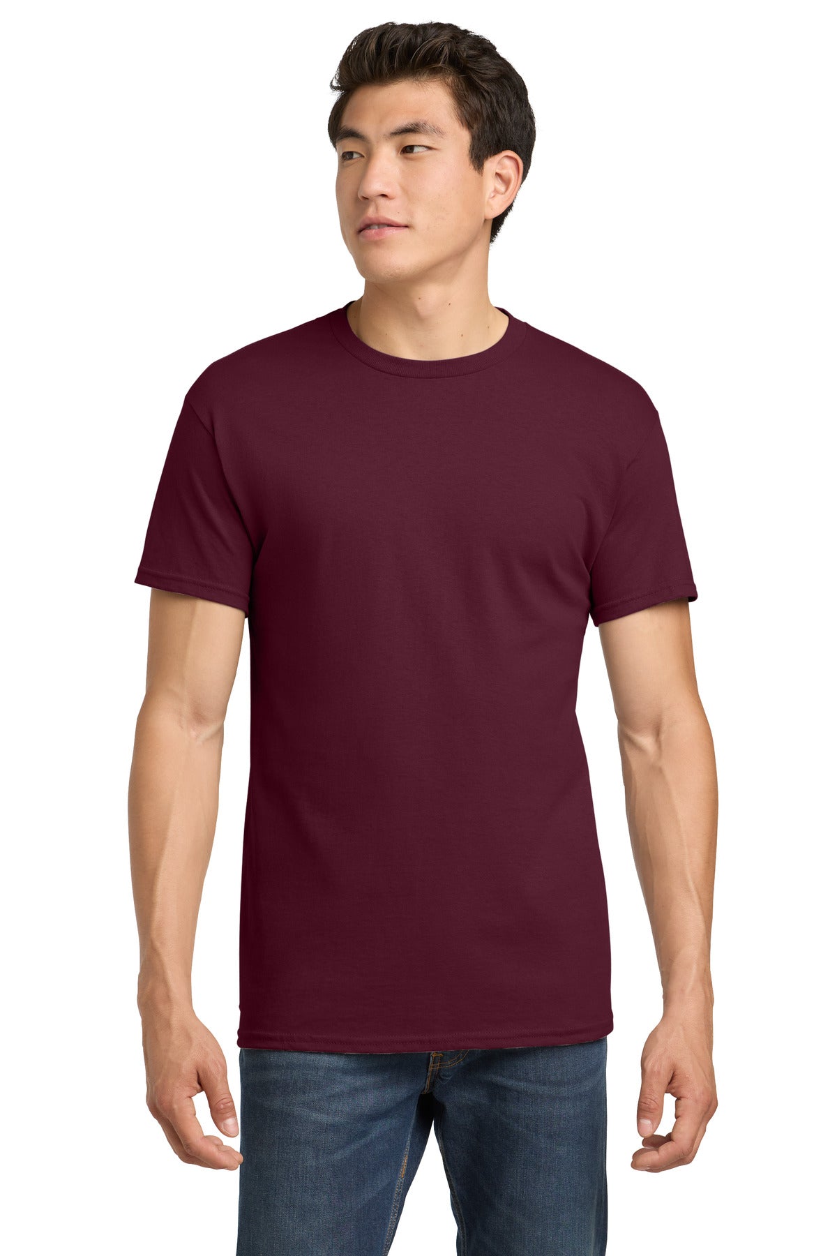 Gildan - Heavy Cotton 100% Cotton T-Shirt. 5000 - Maroon - front