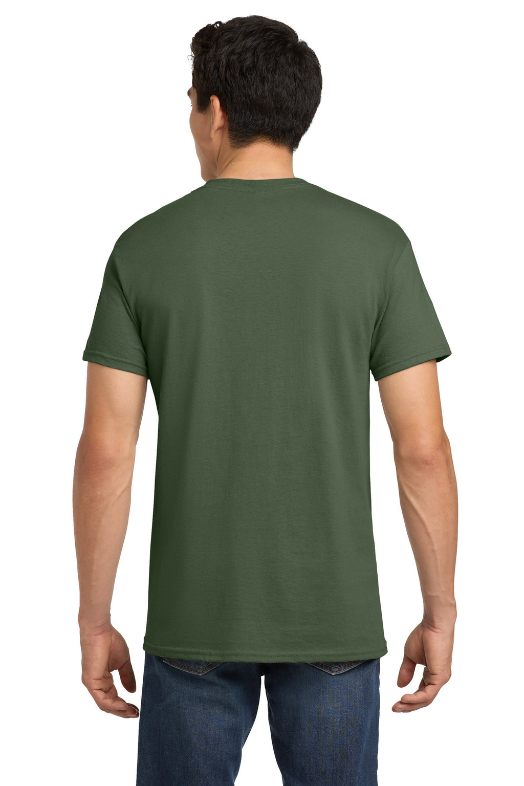 Gildan - Heavy Cotton 100% Cotton T-Shirt. 5000 - Military Green - back