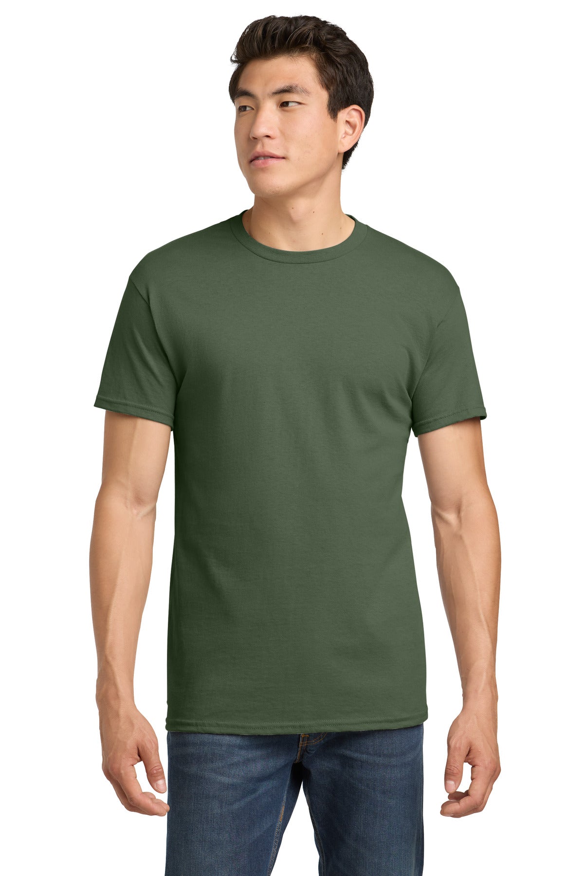 Gildan - Heavy Cotton 100% Cotton T-Shirt. 5000 - Military Green - front