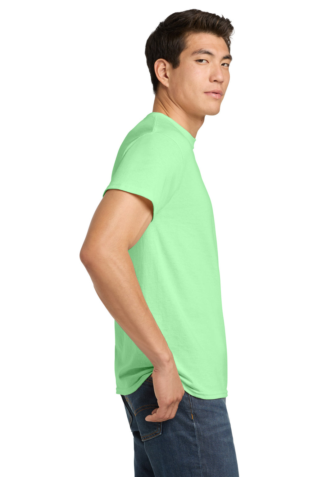 Gildan - Heavy Cotton 100% Cotton T-Shirt. 5000 - Mint Green - side
