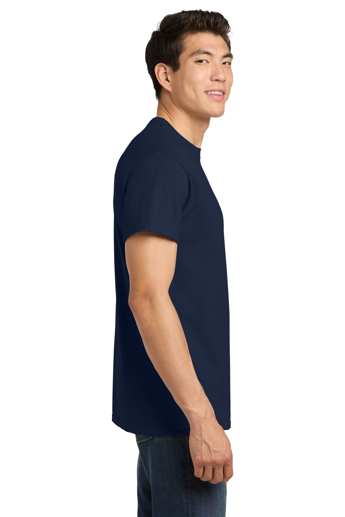 Gildan - Heavy Cotton 100% Cotton T-Shirt. 5000 - Navy - side