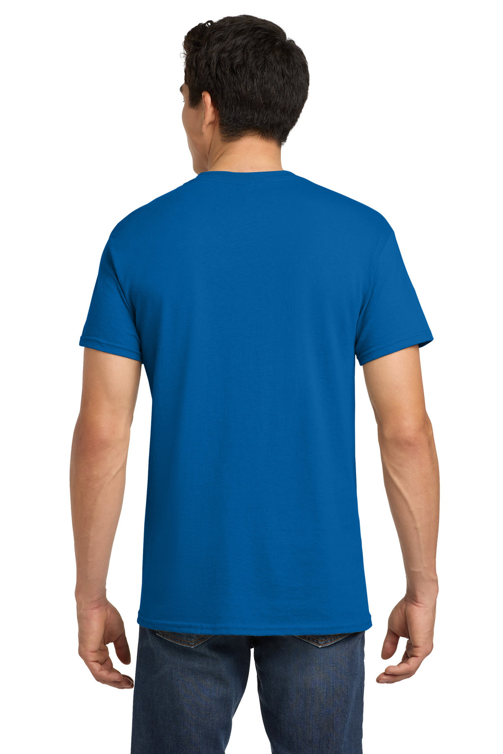 Gildan - Heavy Cotton 100% Cotton T-Shirt. 5000 - Neon Blue - back