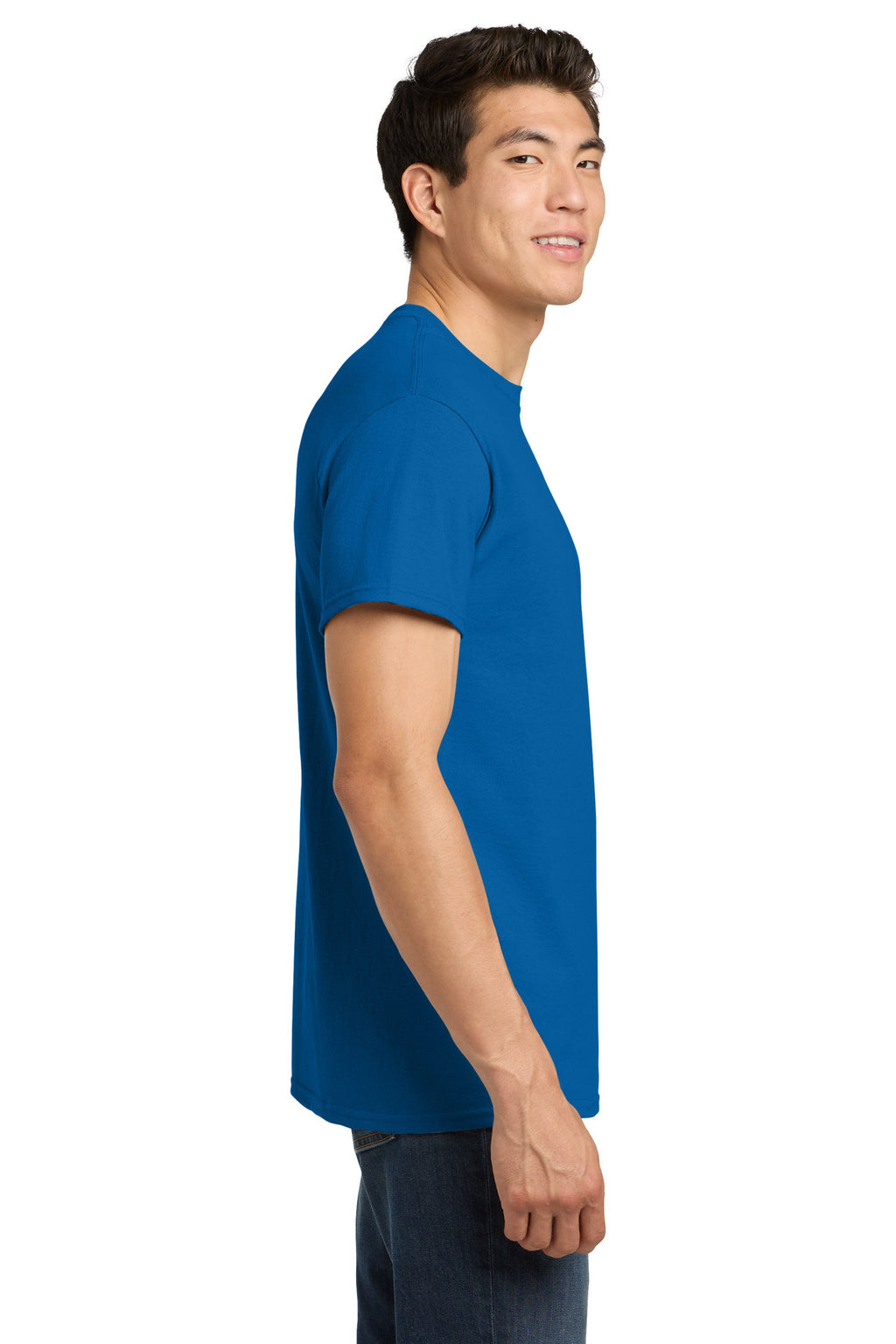 Gildan - Heavy Cotton 100% Cotton T-Shirt. 5000 - Neon Blue - side