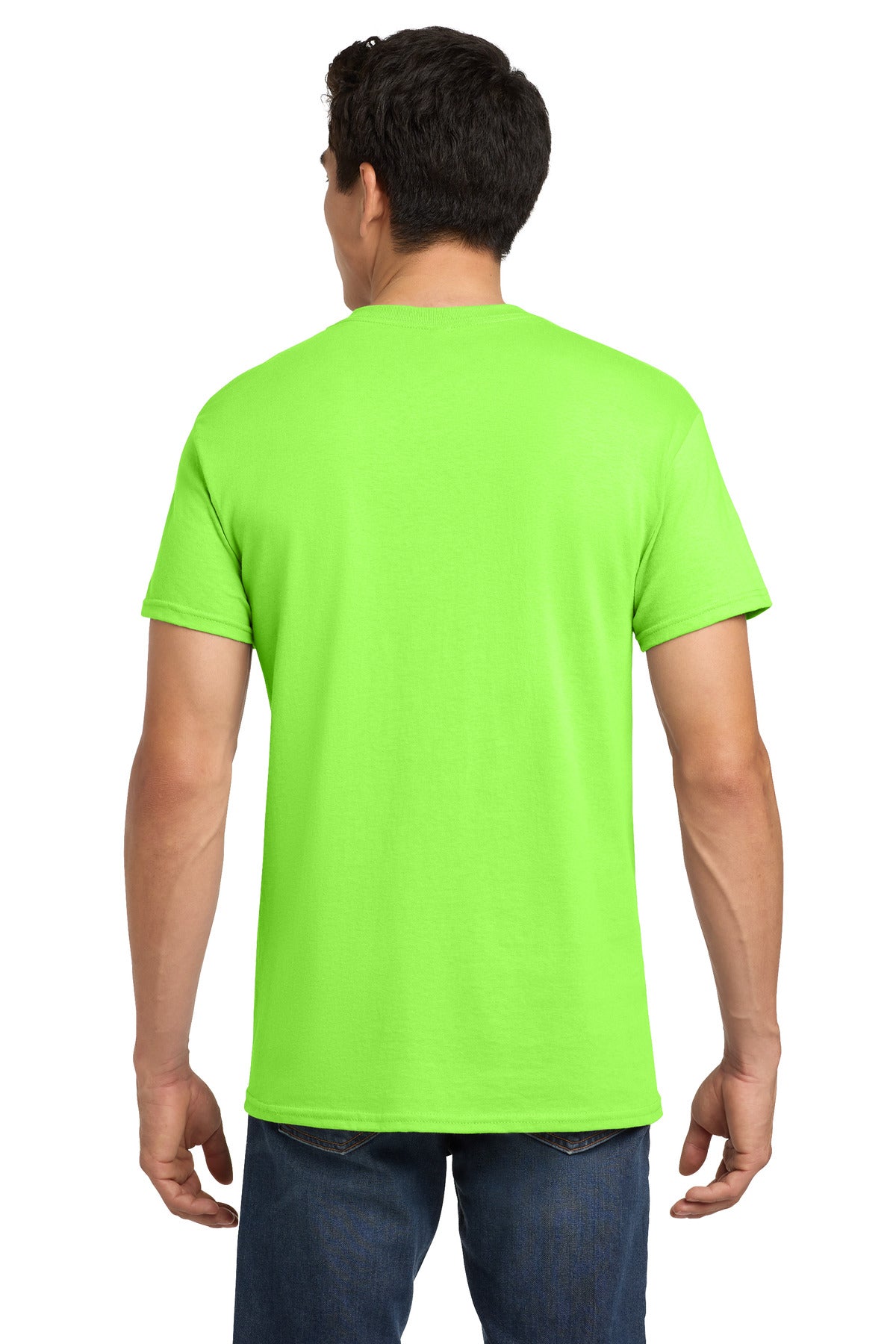 Gildan - Heavy Cotton 100% Cotton T-Shirt. 5000 - Neon Green - back
