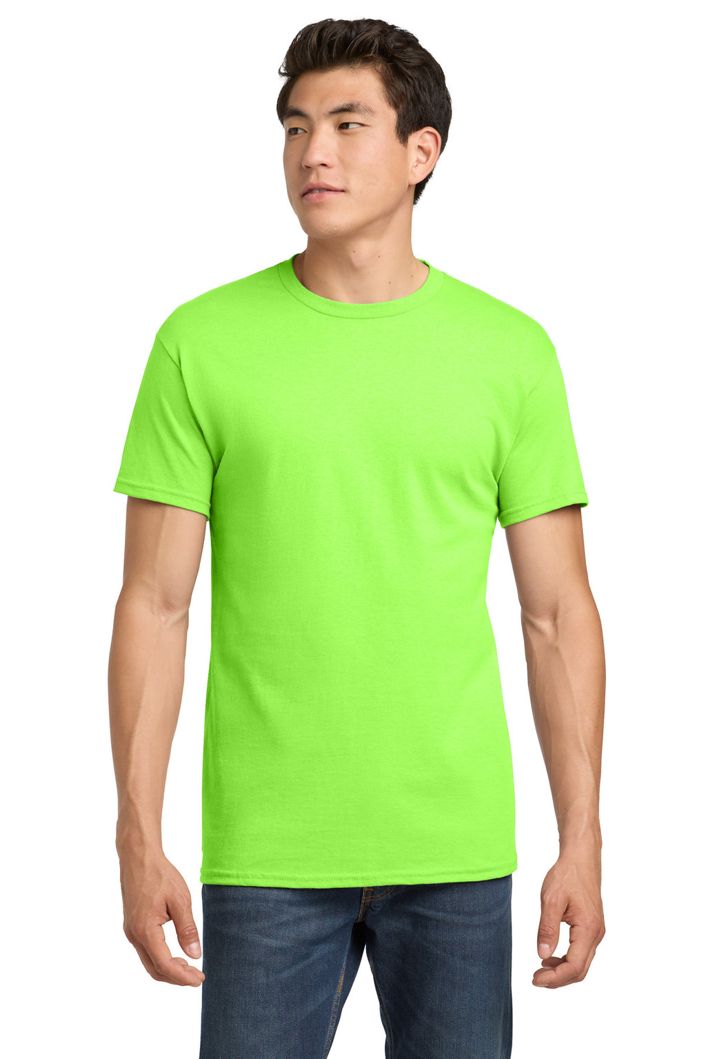 Gildan - Heavy Cotton 100% Cotton T-Shirt. 5000 - Neon Green - front