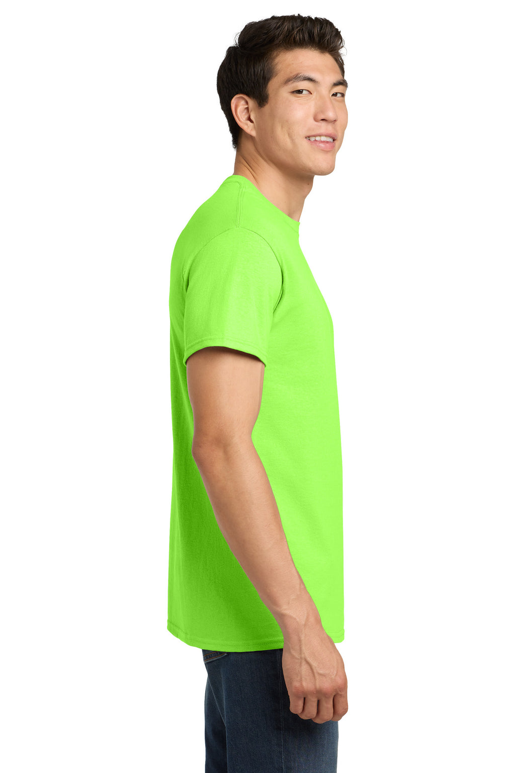 Gildan - Heavy Cotton 100% Cotton T-Shirt. 5000 - Neon Green - side