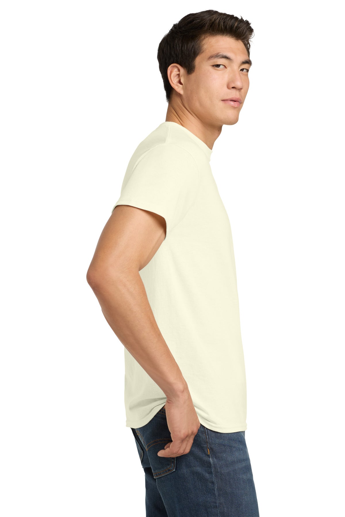 Gildan - Heavy Cotton 100% Cotton T-Shirt. 5000 - Off White - side