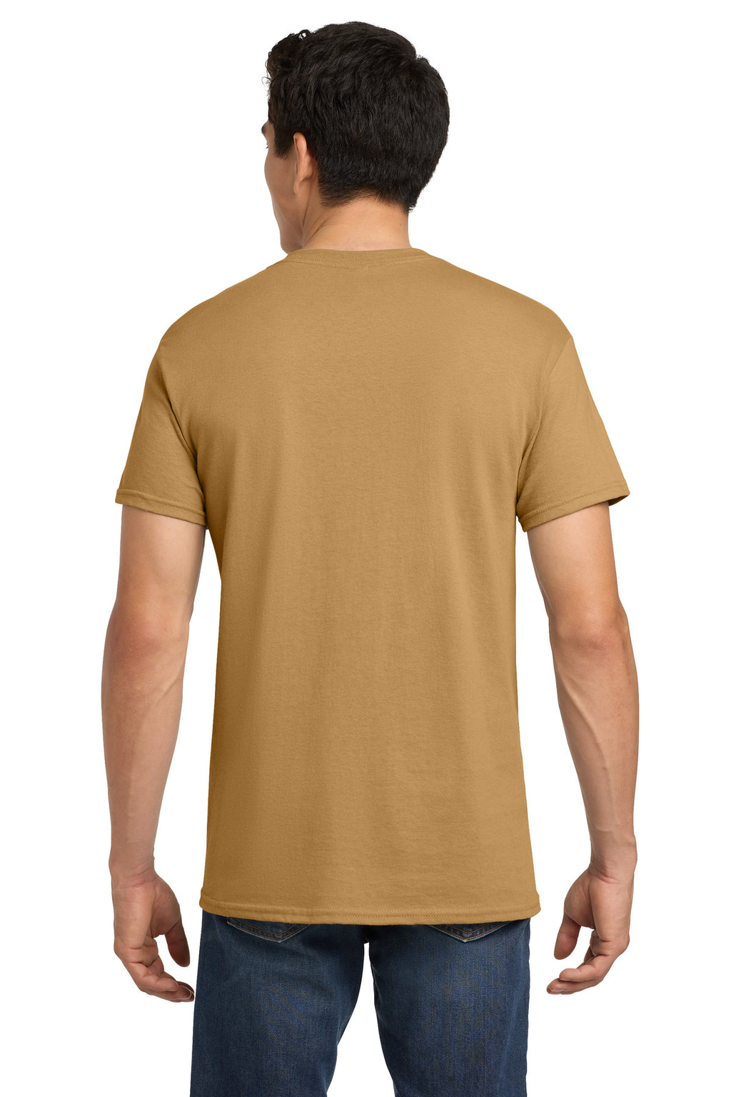 Gildan - Heavy Cotton 100% Cotton T-Shirt. 5000 - Old Gold - back