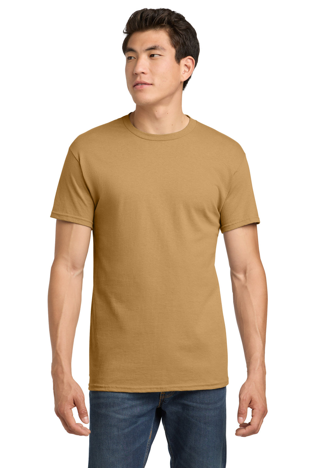 Gildan - Heavy Cotton 100% Cotton T-Shirt. 5000 - Old Gold - front