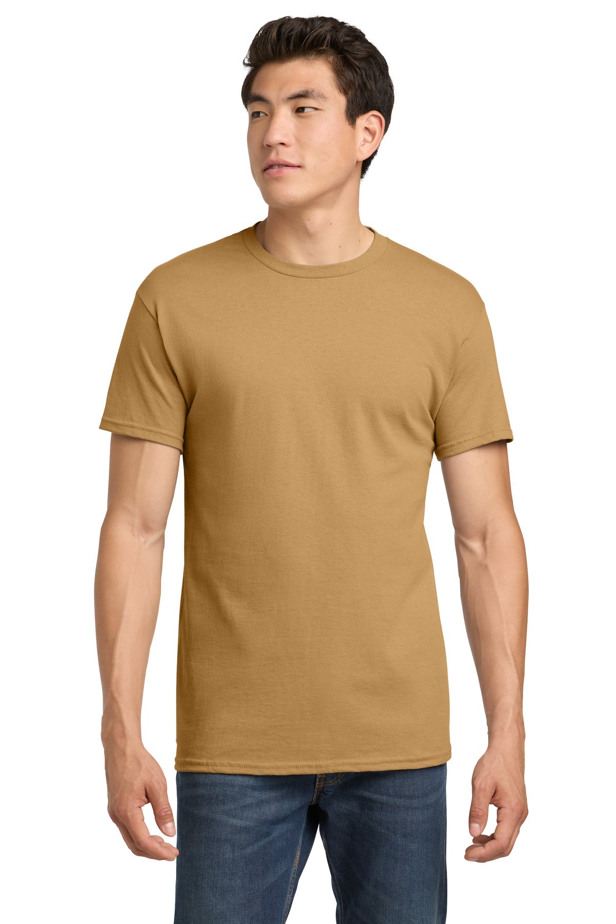 Gildan - Heavy Cotton 100% Cotton T-Shirt. 5000 - Old Gold - front