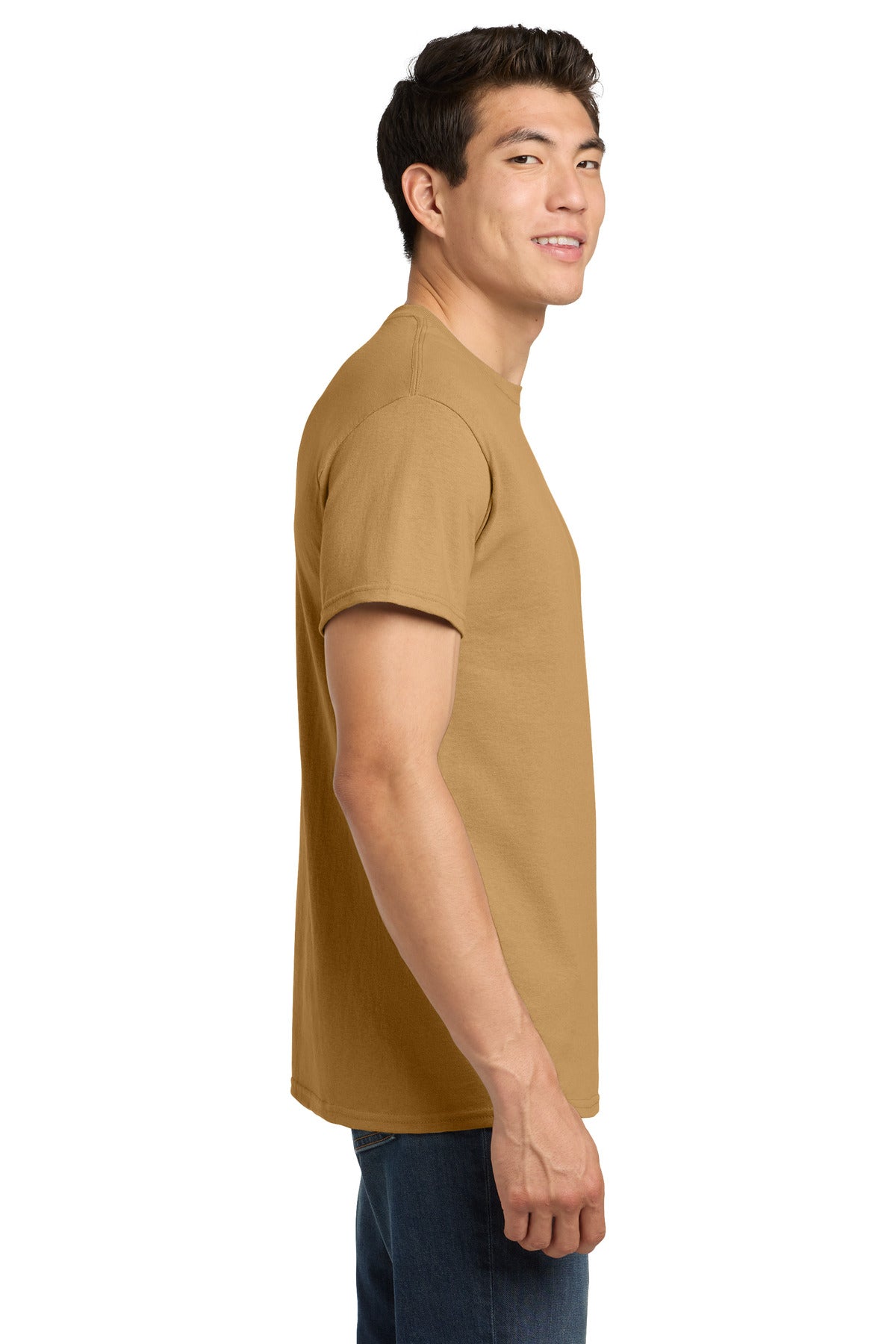 Gildan - Heavy Cotton 100% Cotton T-Shirt. 5000 - Old Gold - side