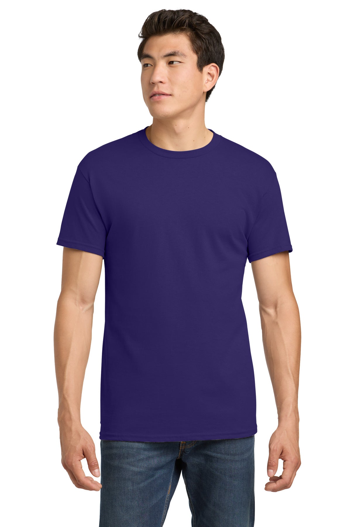 Gildan - Heavy Cotton 100% Cotton T-Shirt. 5000 - Purple - front