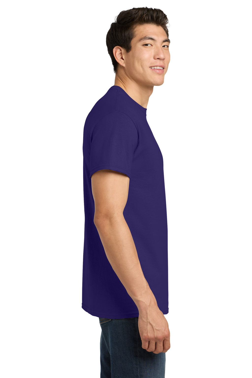 Gildan - Heavy Cotton 100% Cotton T-Shirt. 5000 - Purple - side