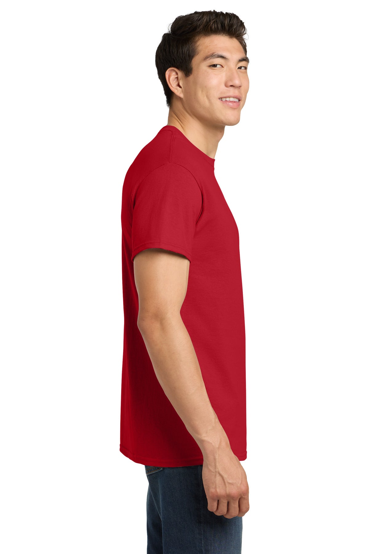 Gildan - Heavy Cotton 100% Cotton T-Shirt. 5000 - Red - side