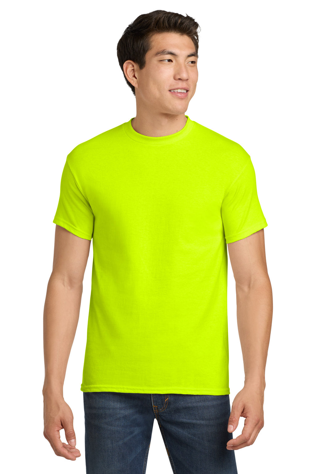 Gildan - Heavy Cotton 100% Cotton T-Shirt. 5000 - Safety Green - front