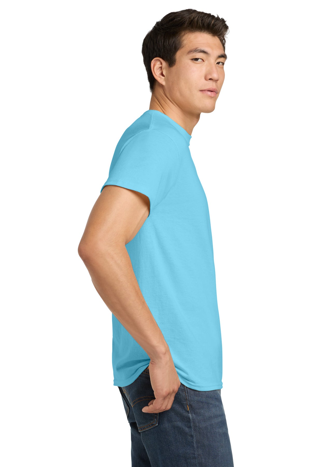 Gildan - Heavy Cotton 100% Cotton T-Shirt. 5000 - Sky - side