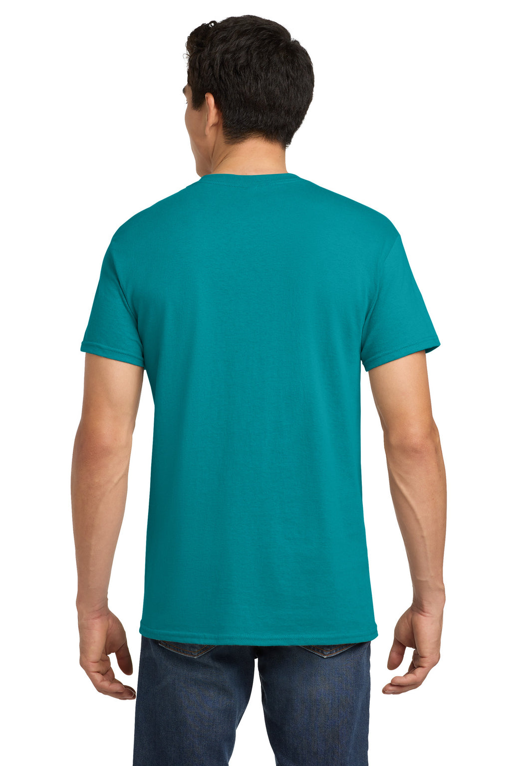 Gildan - Heavy Cotton 100% Cotton T-Shirt. 5000 - Tropical Blue - back