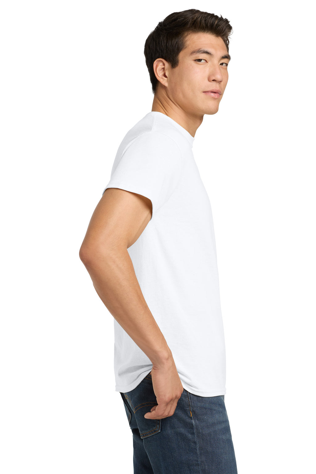 Gildan - Heavy Cotton 100% Cotton T-Shirt. 5000 - White - side