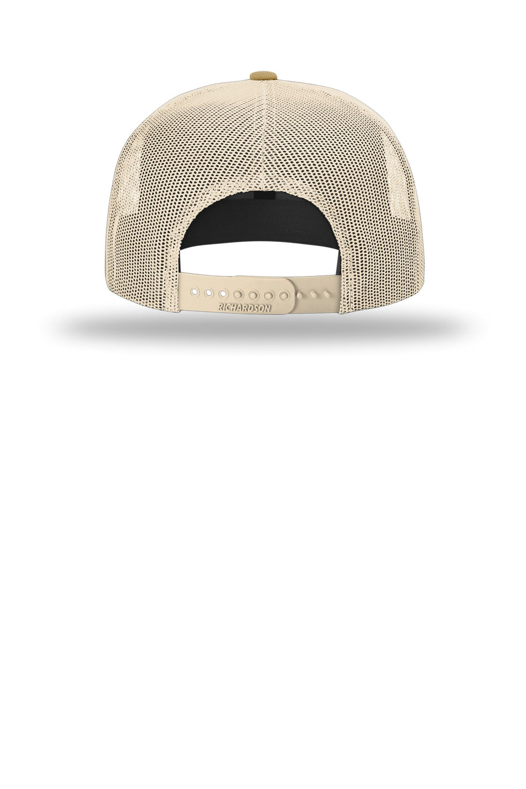 Richardson Acrylic-Wool Blend Flatbill Trucker 511 - Heather Grey/ Birch/ Biscuit - back
