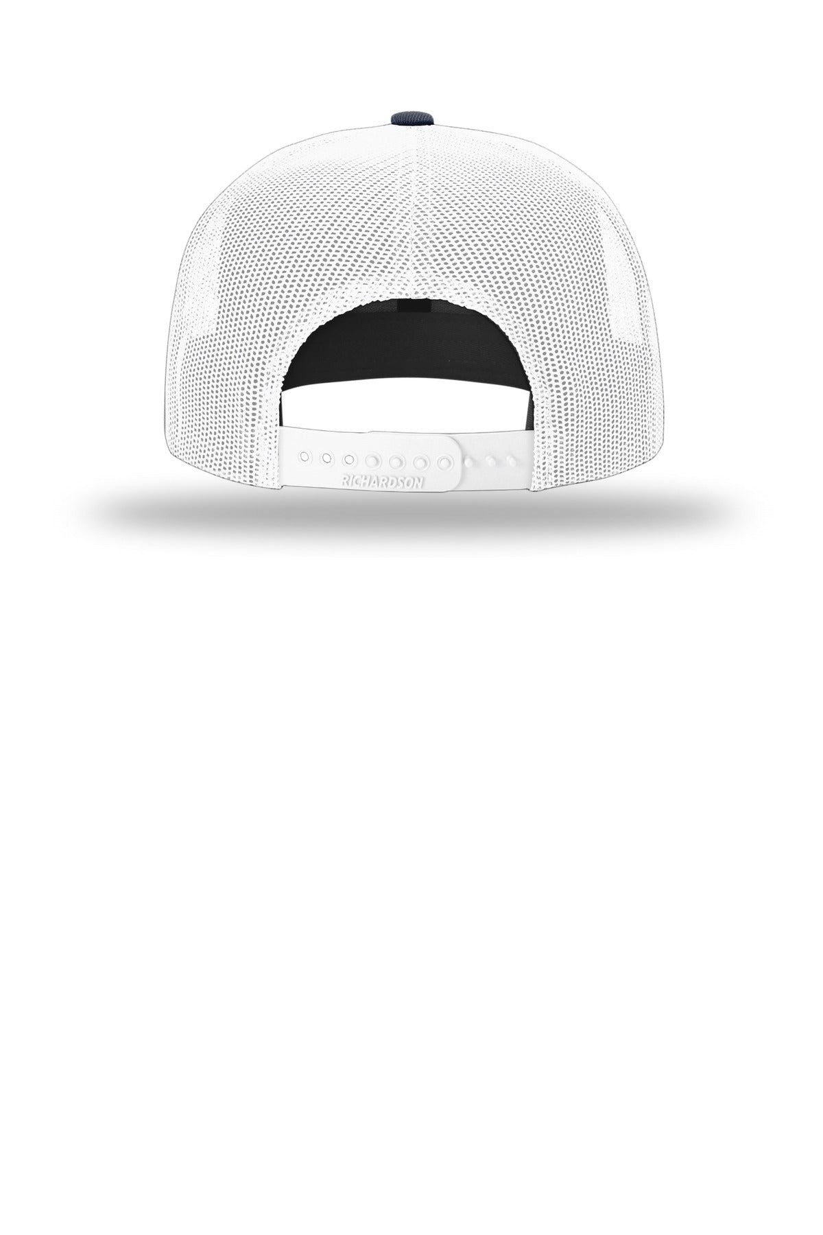 Richardson Acrylic-Wool Blend Flatbill Trucker 511 - Navy/ White - back