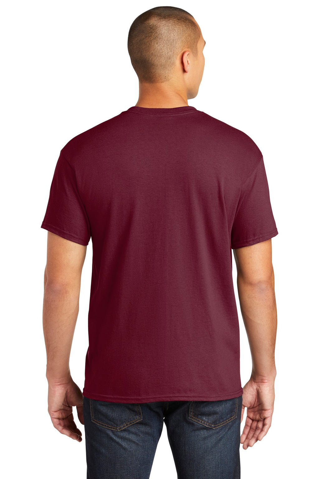 Gildan Heavy Cotton 100% Cotton Pocket T-Shirt. 5300 - Maroon - back