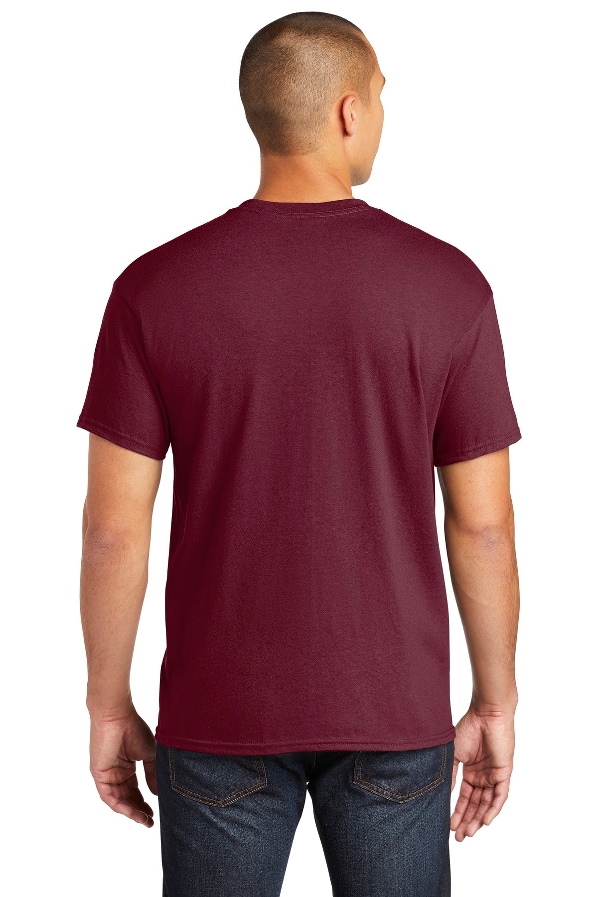 Gildan Heavy Cotton 100% Cotton Pocket T-Shirt. 5300 - Maroon - back