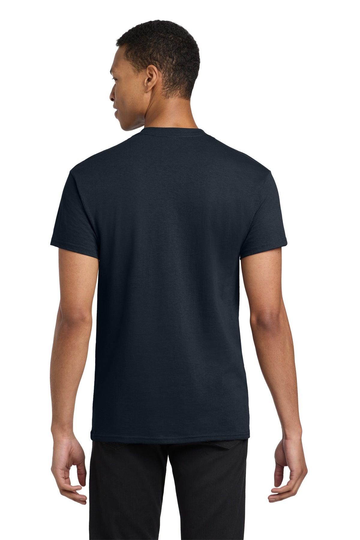 Gildan Heavy Cotton 100% Cotton Pocket T-Shirt. 5300 - Navy - back