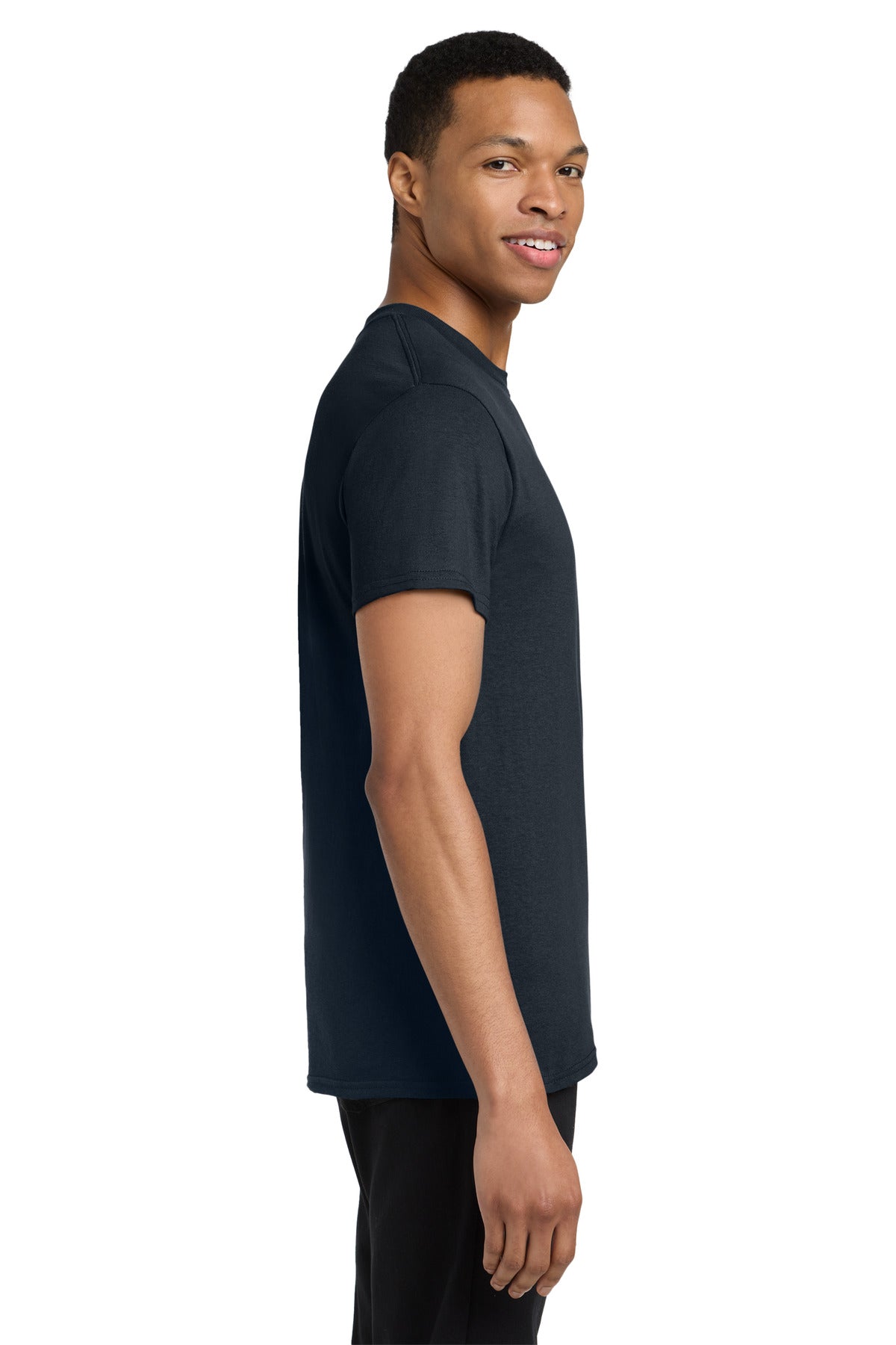 Gildan Heavy Cotton 100% Cotton Pocket T-Shirt. 5300 - Navy - side