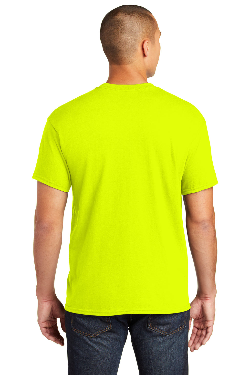 Gildan Heavy Cotton 100% Cotton Pocket T-Shirt. 5300 - Safety Green - back