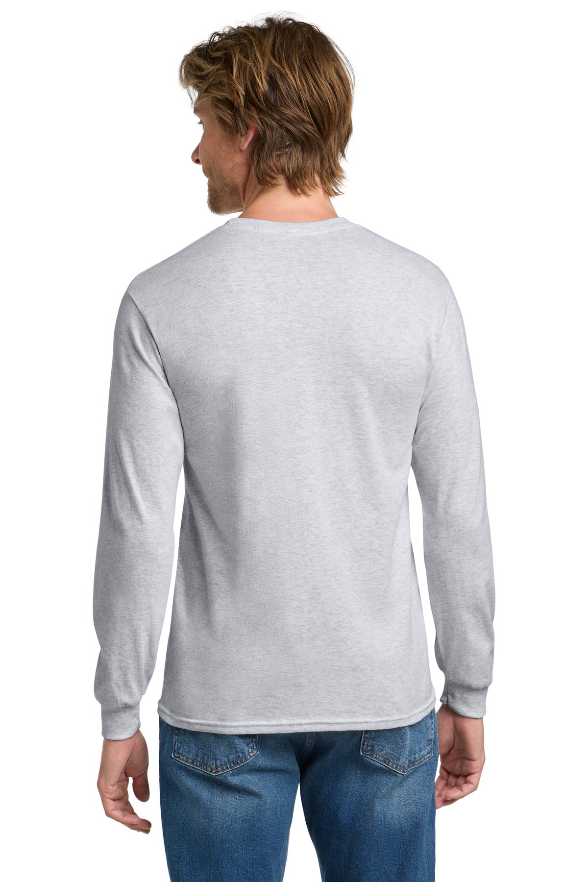 Gildan - Heavy Cotton 100% Cotton Long Sleeve T-Shirt. 5400 - Ash - back