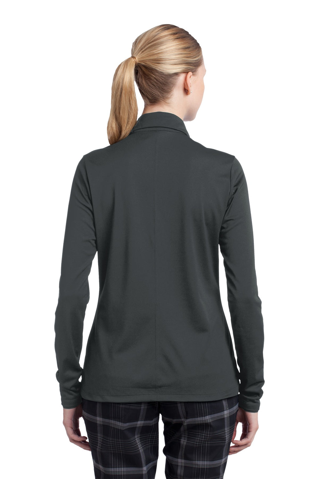 DISCONTINUED Nike Women's Long Sleeve Dri-FIT Stretch Tech Polo. 545322 - Anthracite - back