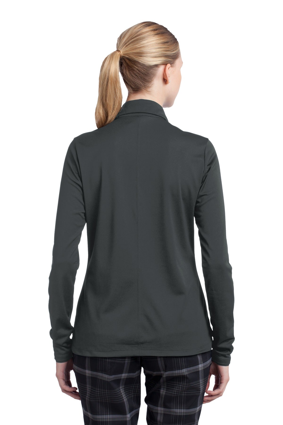 DISCONTINUED Nike Women's Long Sleeve Dri-FIT Stretch Tech Polo. 545322 - Anthracite - back