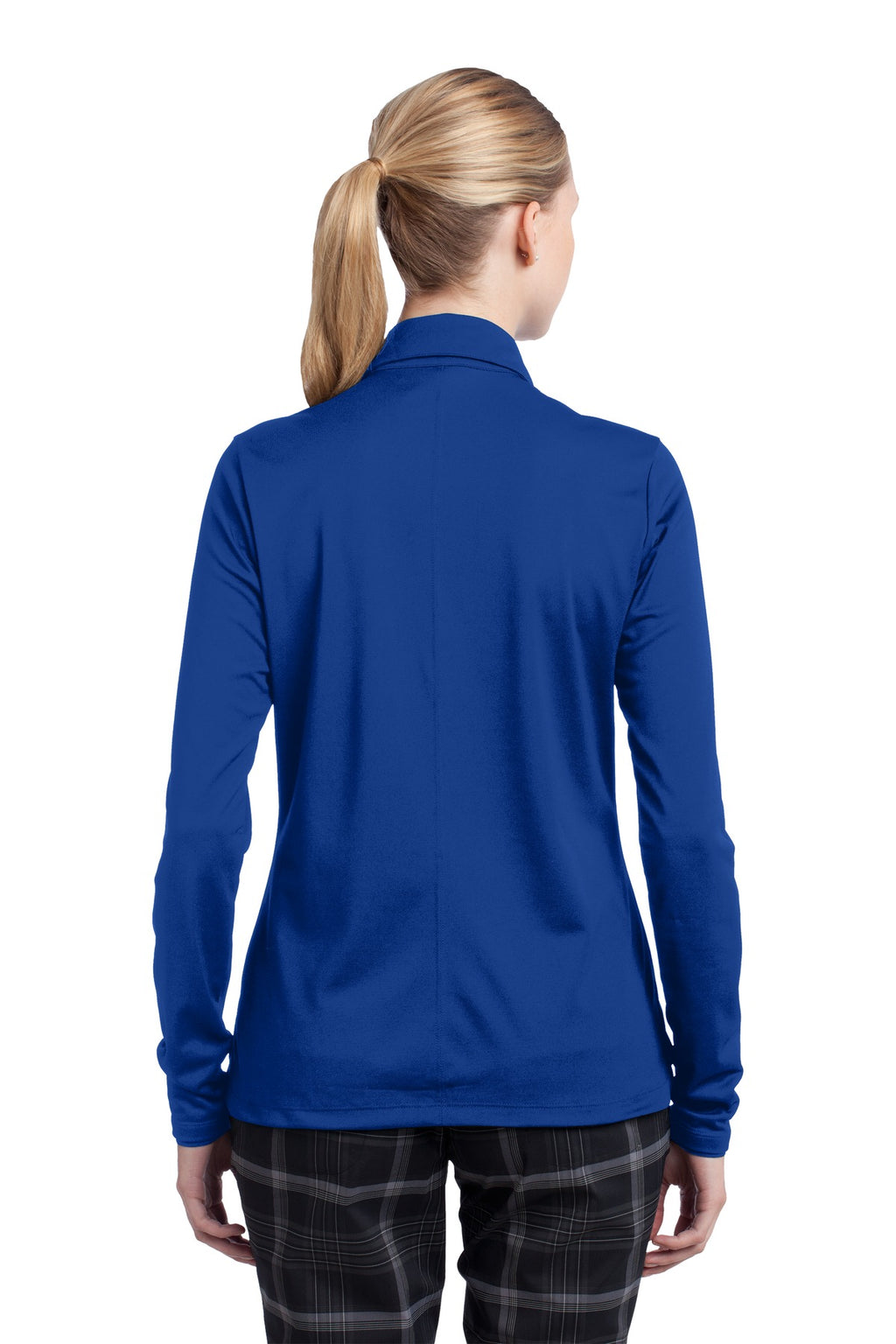 DISCONTINUED Nike Women's Long Sleeve Dri-FIT Stretch Tech Polo. 545322 - Blue Sapphire - back