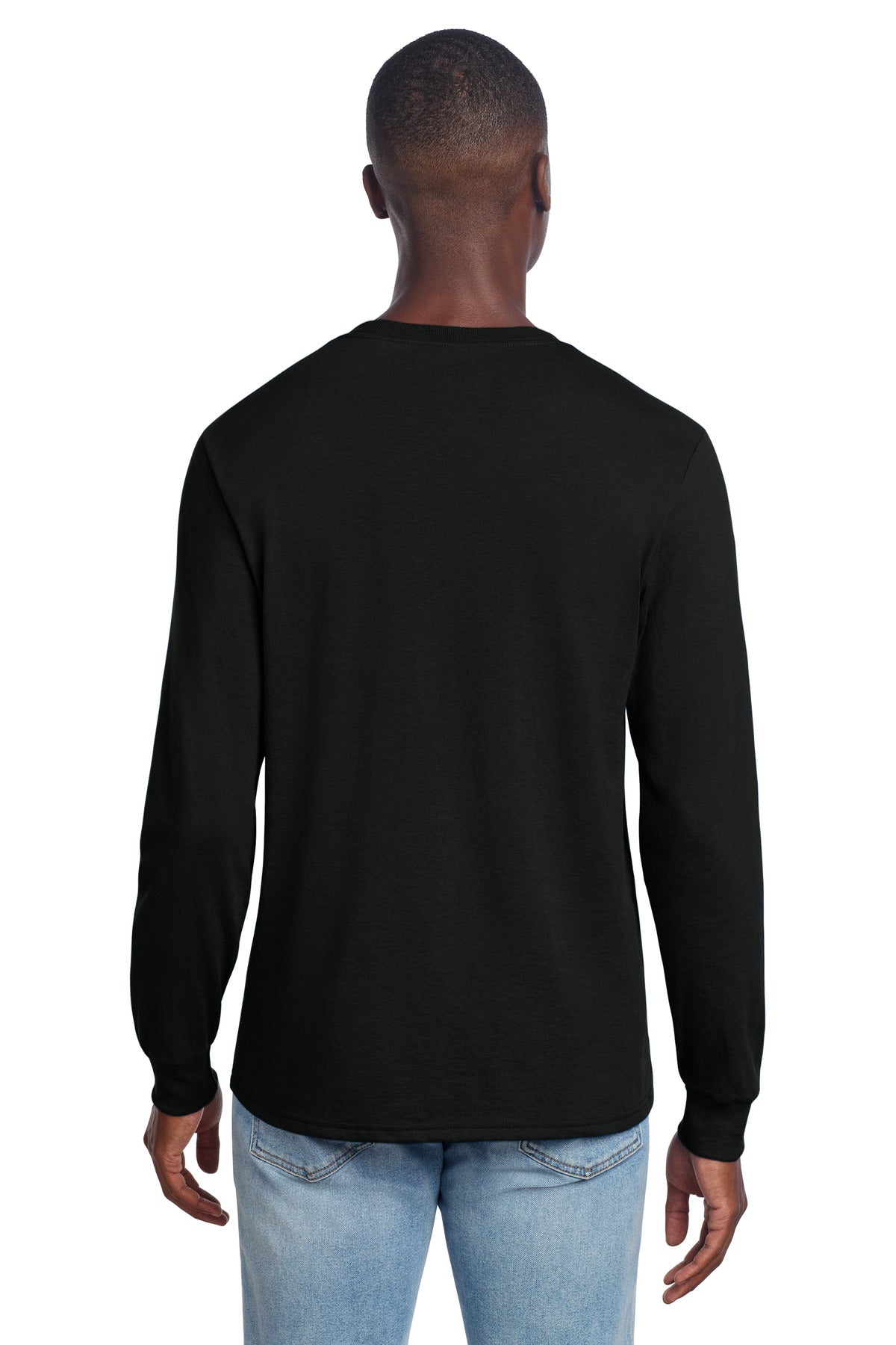 Jerzees Premium Blend Ring Spun Long Sleeve T-Shirt 560LS - Black Ink - back